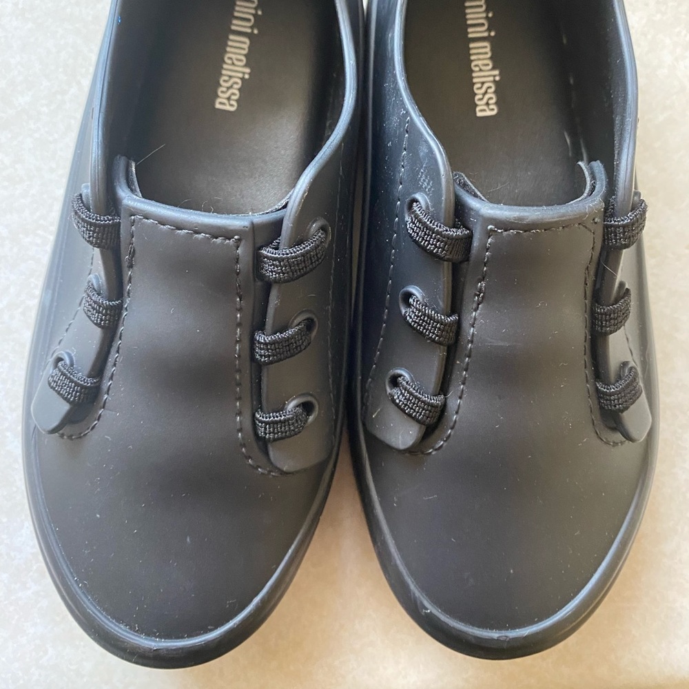 Mini Melissa black toddler boys dress shoes 💥💥💥 worn once size 10